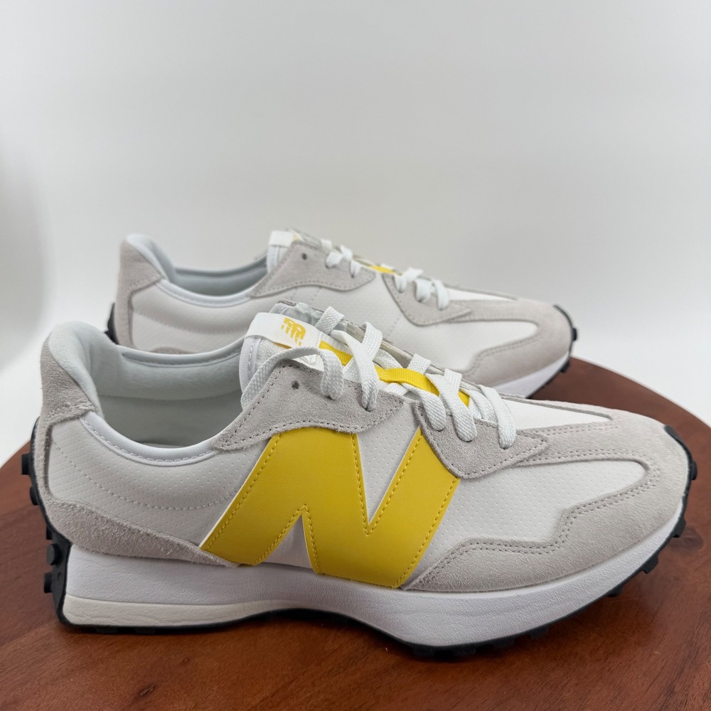 New Balance 327 Sneakers White Yellow Retro Lifestyle W3276F7 Men 10.5 Women 12